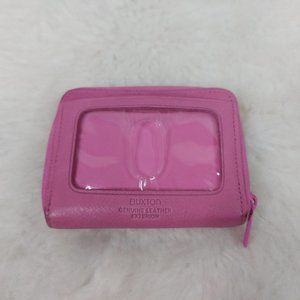 Buxton Women's Pink Genuine Leather Exterior Short Wallet/Cards Holder